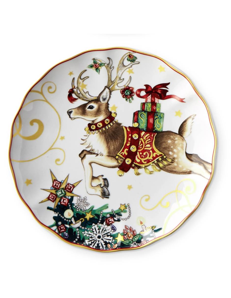 Plato ensalada Twas The Night Before Christmas de porcelana
