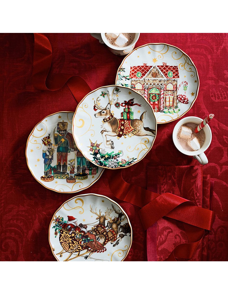 Plato ensalada Twas Santa de porcelana 3