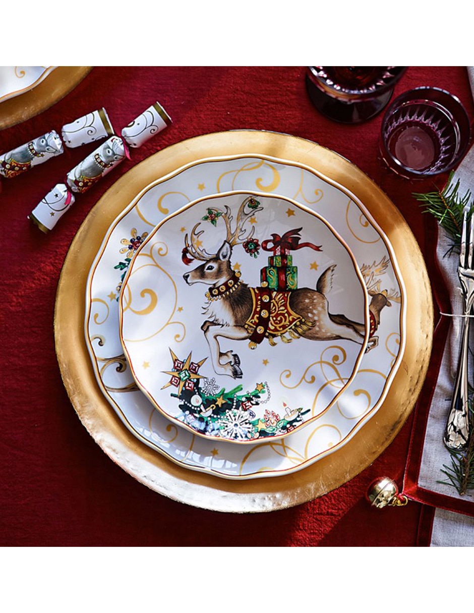 Plato trinche Twas The Night Before Christmas de porcelana 2