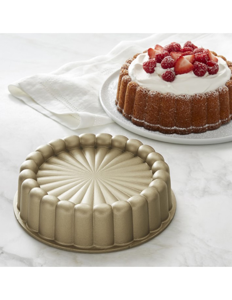 Molde pastel aluminio fundido y antiadherente bundt