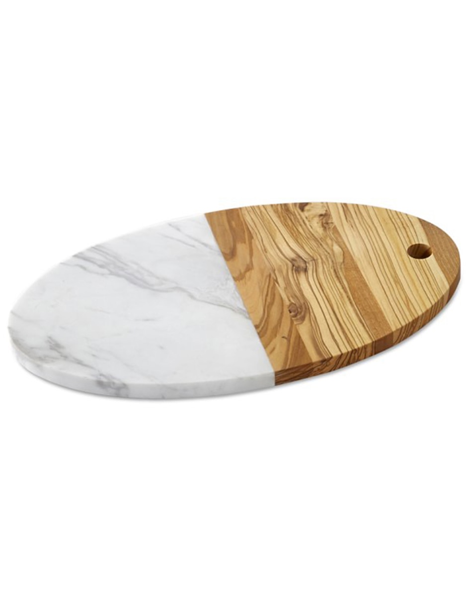 Tabla para queso Ovalada Olivewood de mármol
