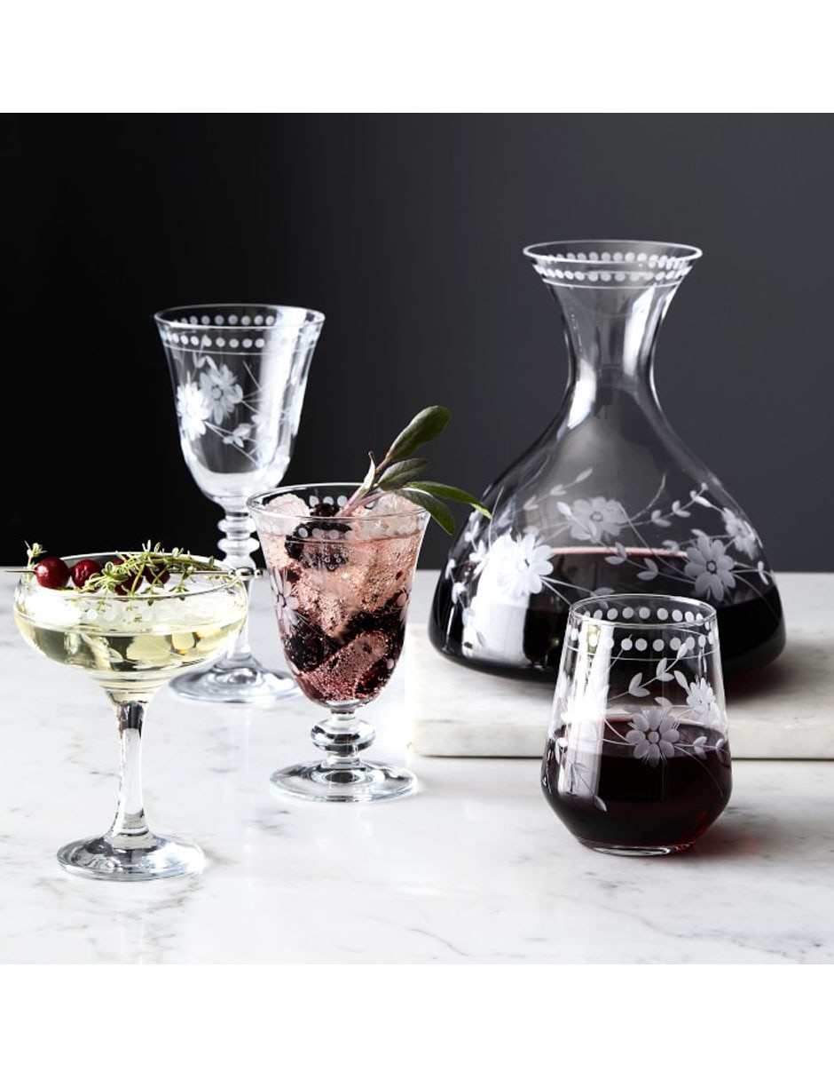Vaso vino Vintage Edge de vidrio