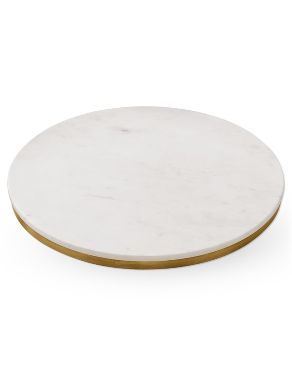 Tabla de servicio Marble And Brass de mármol