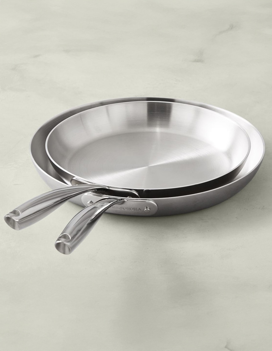 Set de sartenes Stainless Steel French Skillets de acero inoxidable 2 piezas Set de sartenes Stainless Steel French Skillets de acero inoxidable 2 piezas