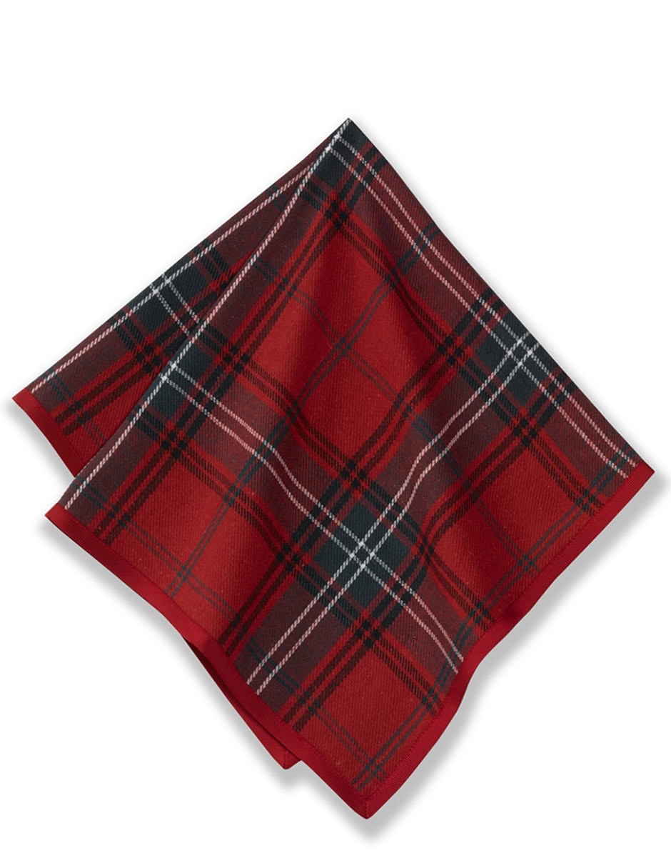 Set servilleta Tartan Plaid de algodón 4 piezas