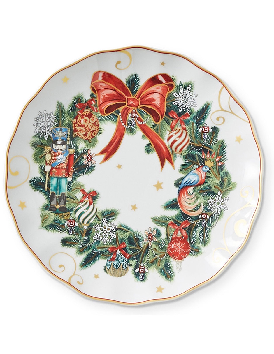 Plato trinche Wreath de porcelana