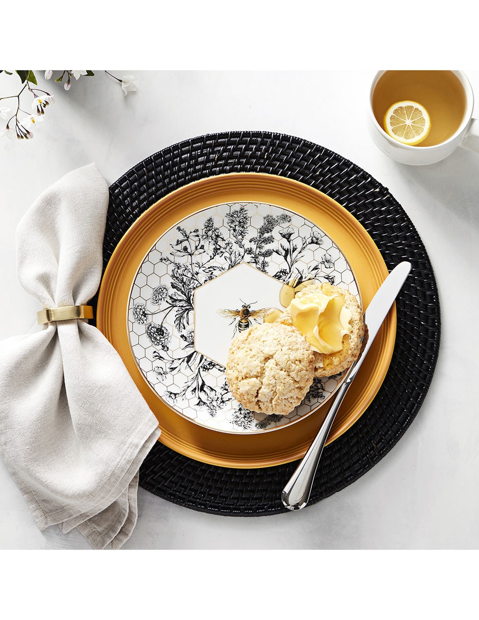 Plato ensalada Honeycomb de porcelana