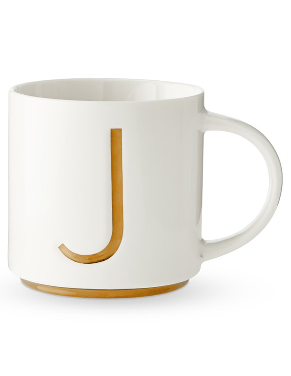 Taza americana Gold Monogram J Taza americana Gold Monogram J