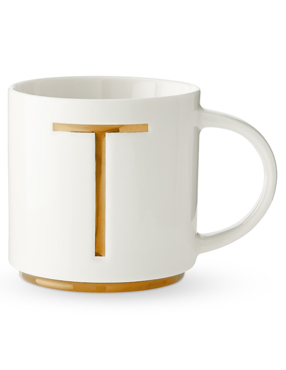 Taza americana Gold Monogram T Taza americana Gold Monogram T