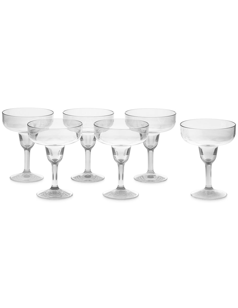 Set de copas para margarita DuraClear de plástico 1