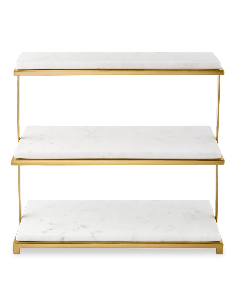 Frutero Marble and Brass de mármol y acero inoxidable