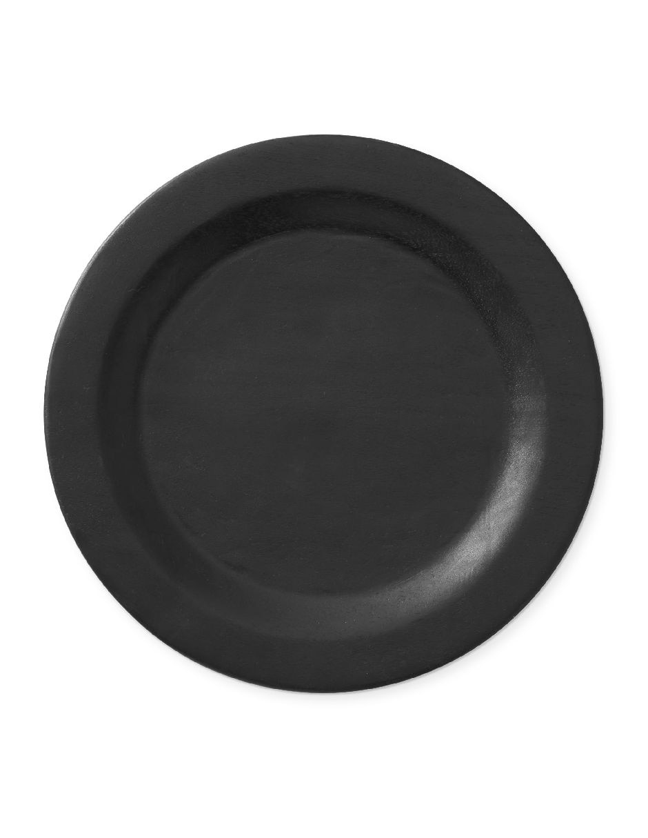 Plato base Black Wood de madera