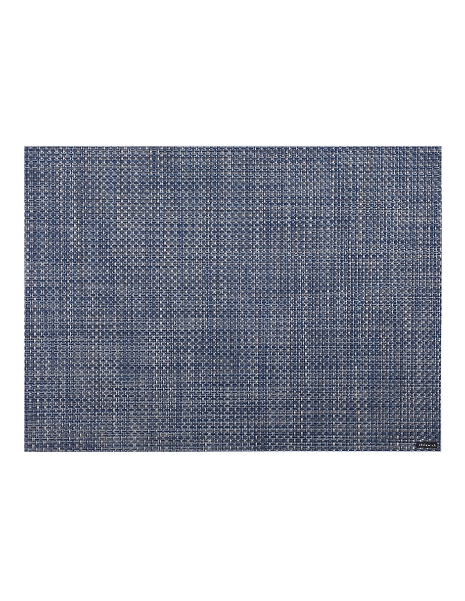 Mantel individual rectangular de vinil Basketweave