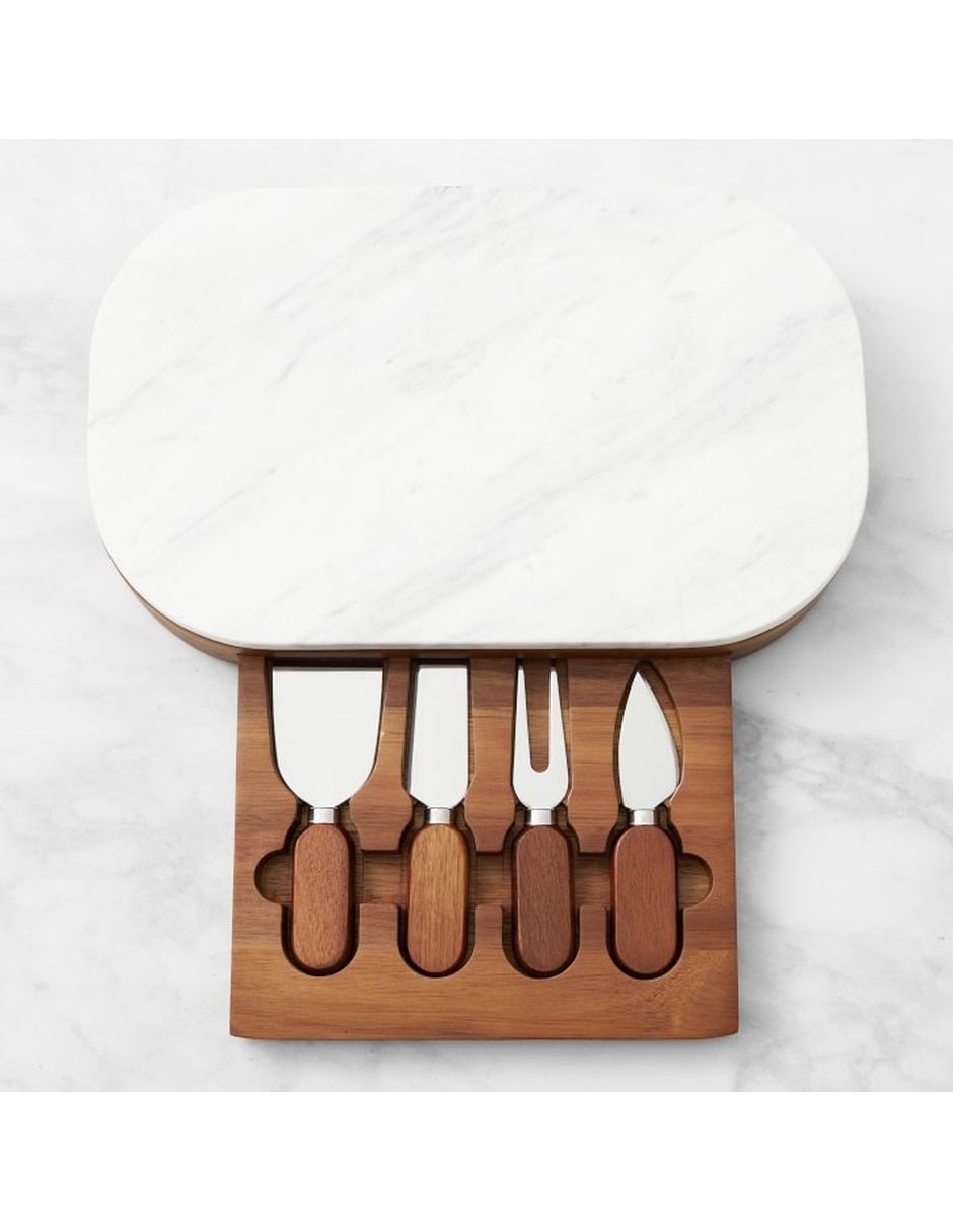 Tabla para queso Olivewood & Marble de madera
