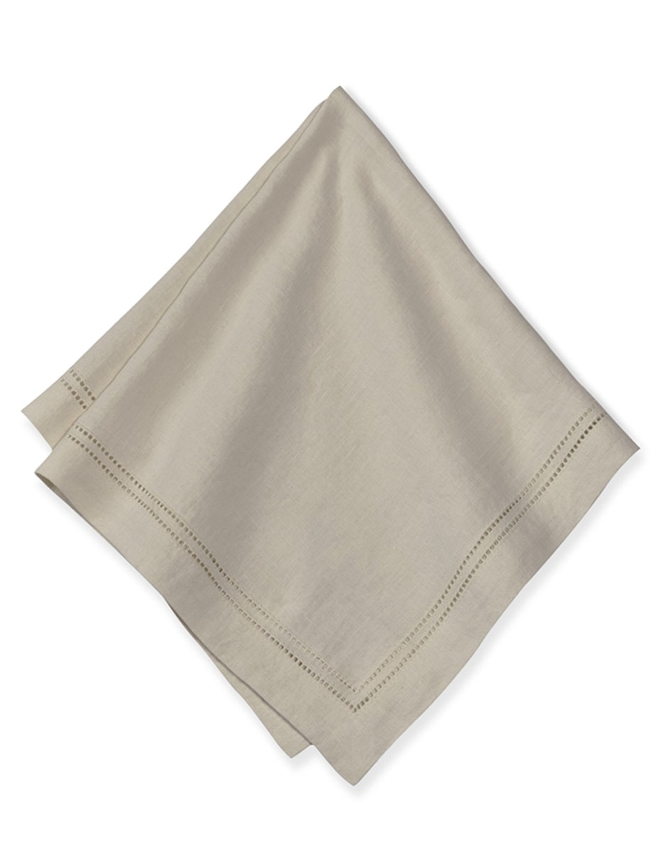 Set servilleta Double Hemstitch de lino 4 piezas