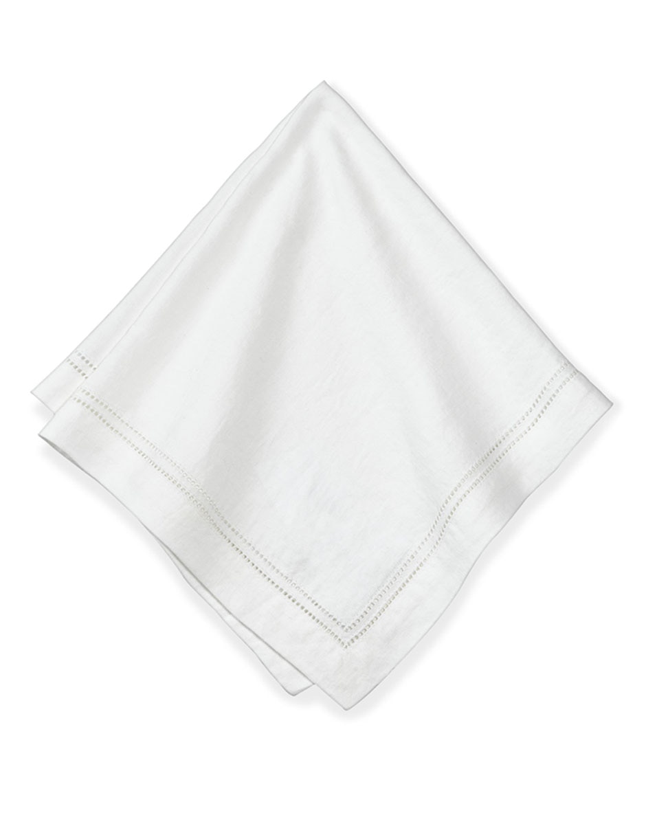 Set servilleta Double Hemstitch de lino 4 piezas
