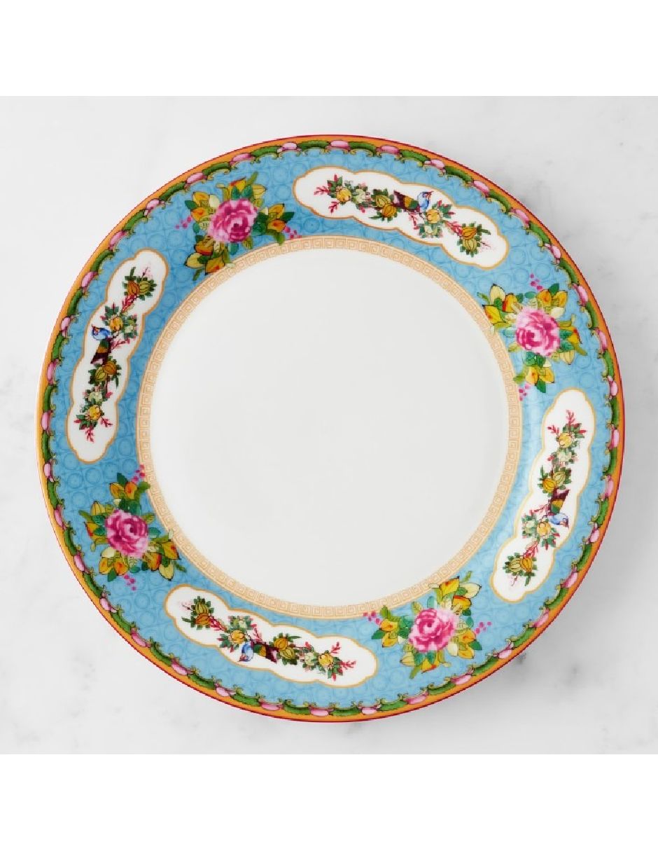 Set platos trinche Rose de porcelana 4 piezas