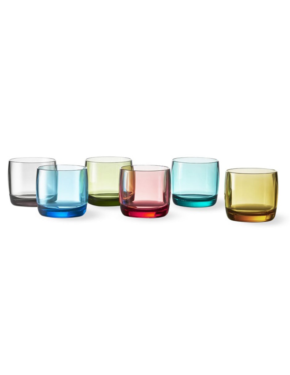 Set de vasos doble old fashion Duraclear de vidrio con 6 piezas