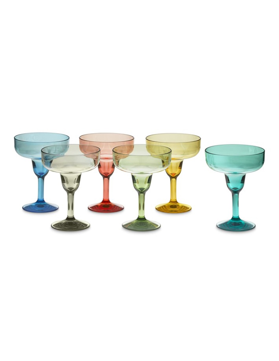 Set de copas para margarita Duraclear de tritán 6 piezas
