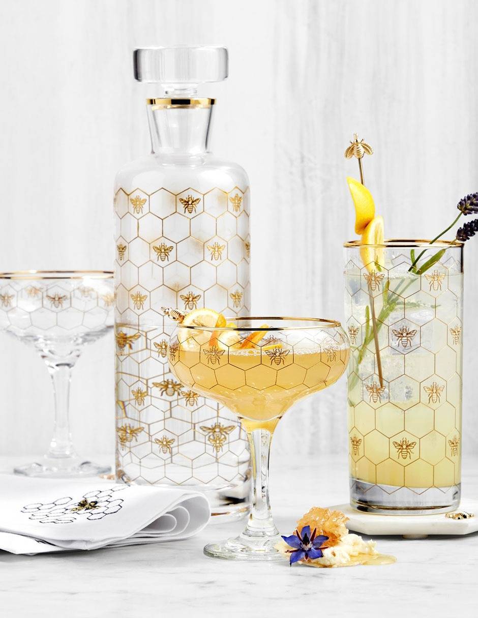 Vaso highball Honeycomb de vidrio