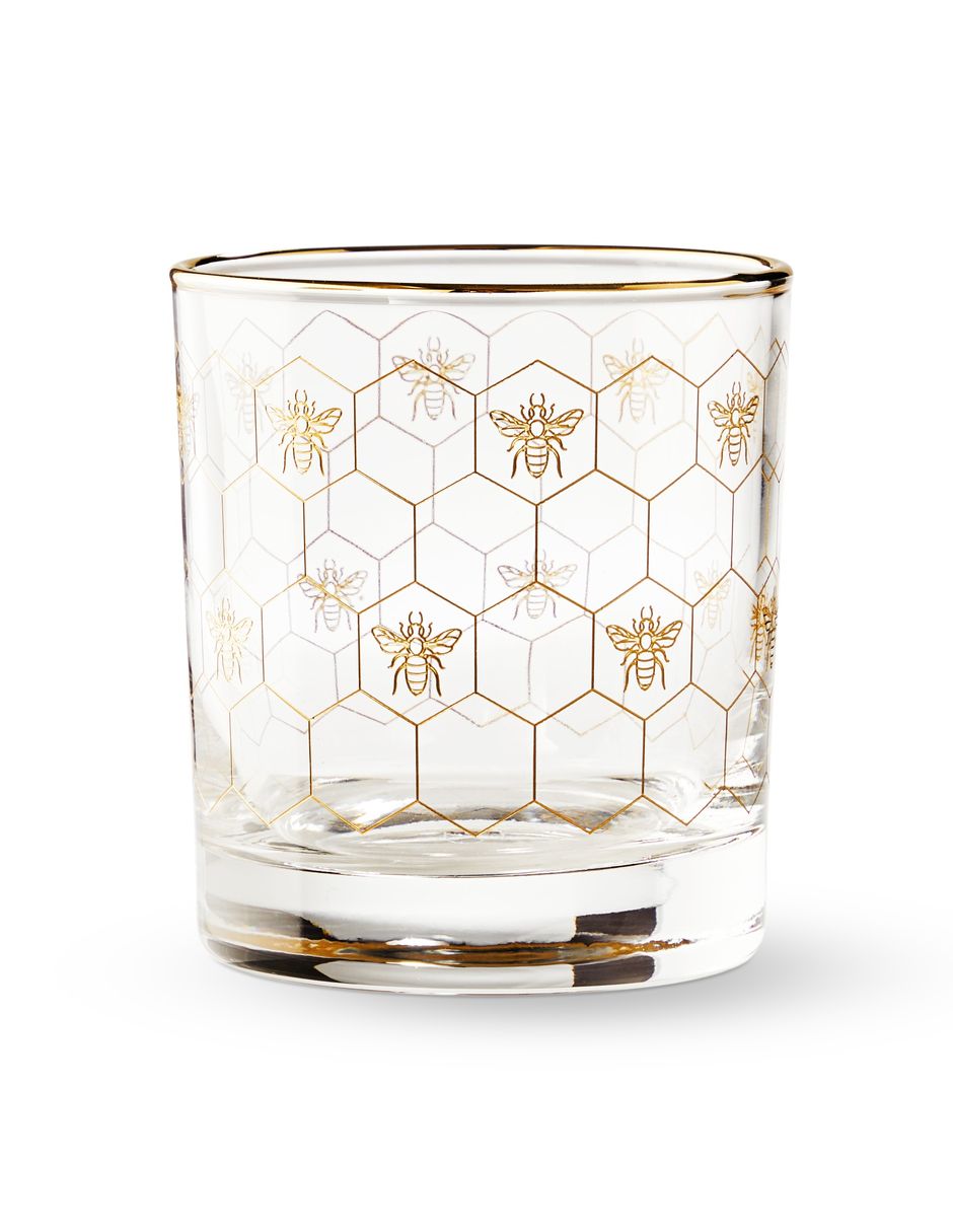 Vaso doble old fashion Honeycomb de vidrio Vaso doble old fashion Honeycomb de vidrio