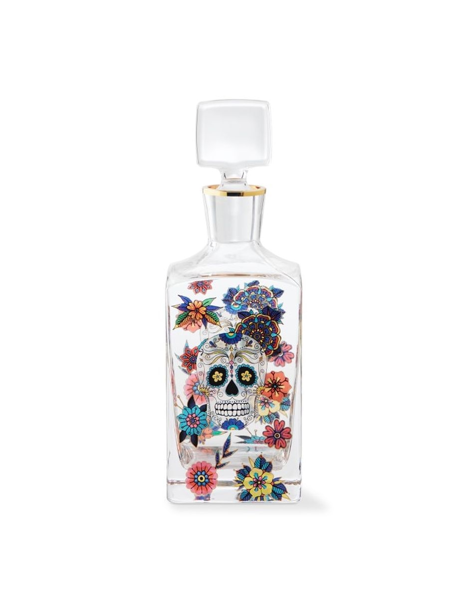 Decantador Día de Muertos de vidrio 1