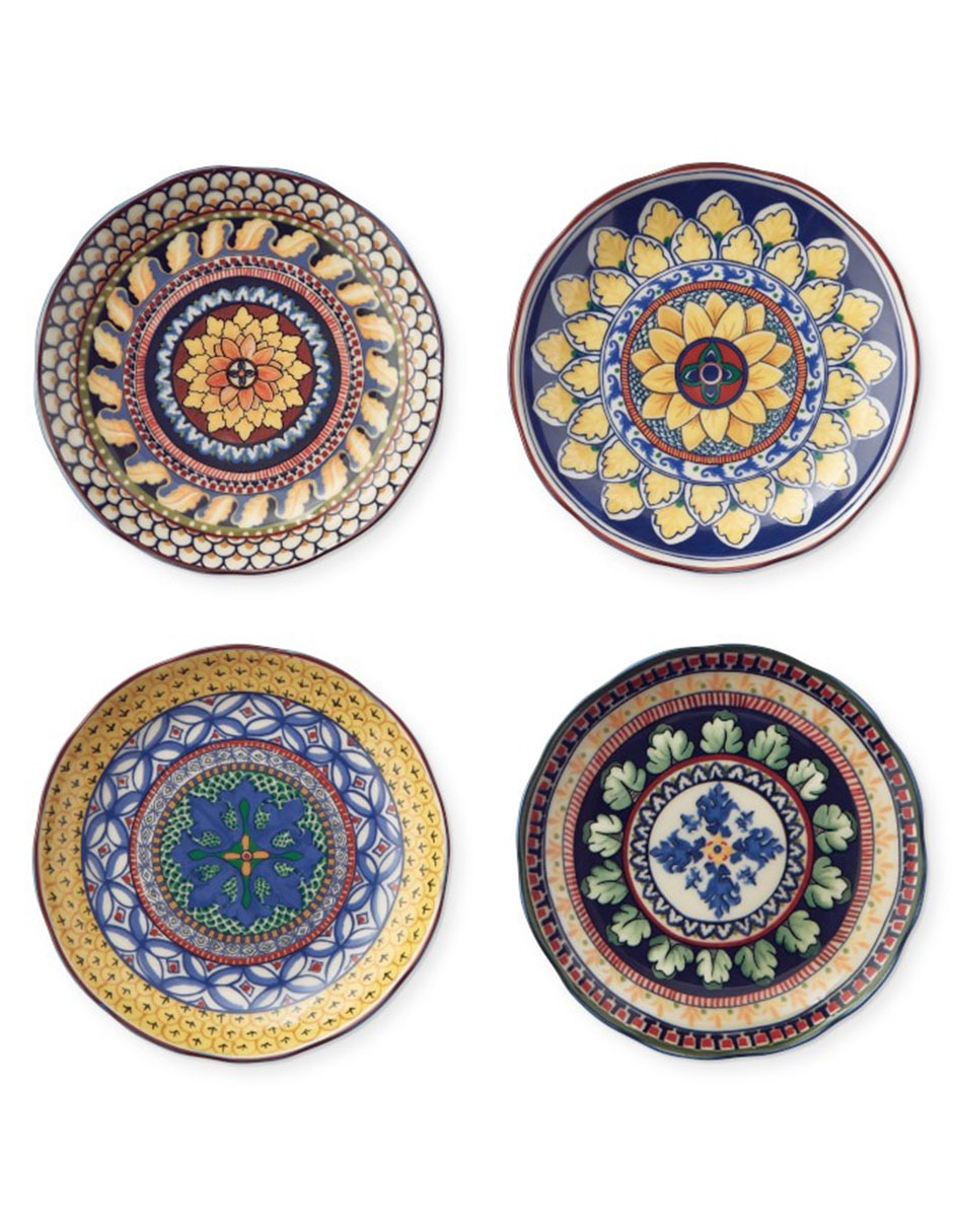 Set platos botana Sicily de cerámica 4 piezas