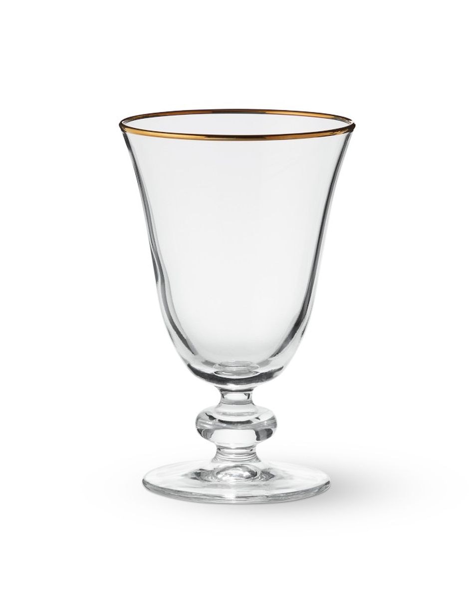 Set de copas para agua Gold Rim Goblets de vidrio 4 piezas