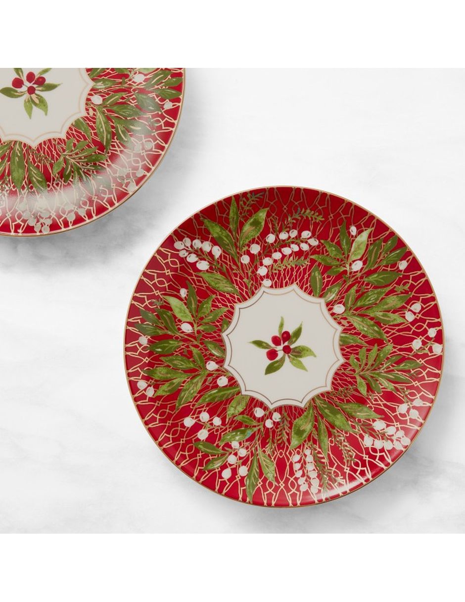 Set platos ensalada Noel de porcelana 4 piezas Set platos ensalada Noel de porcelana 4 piezas