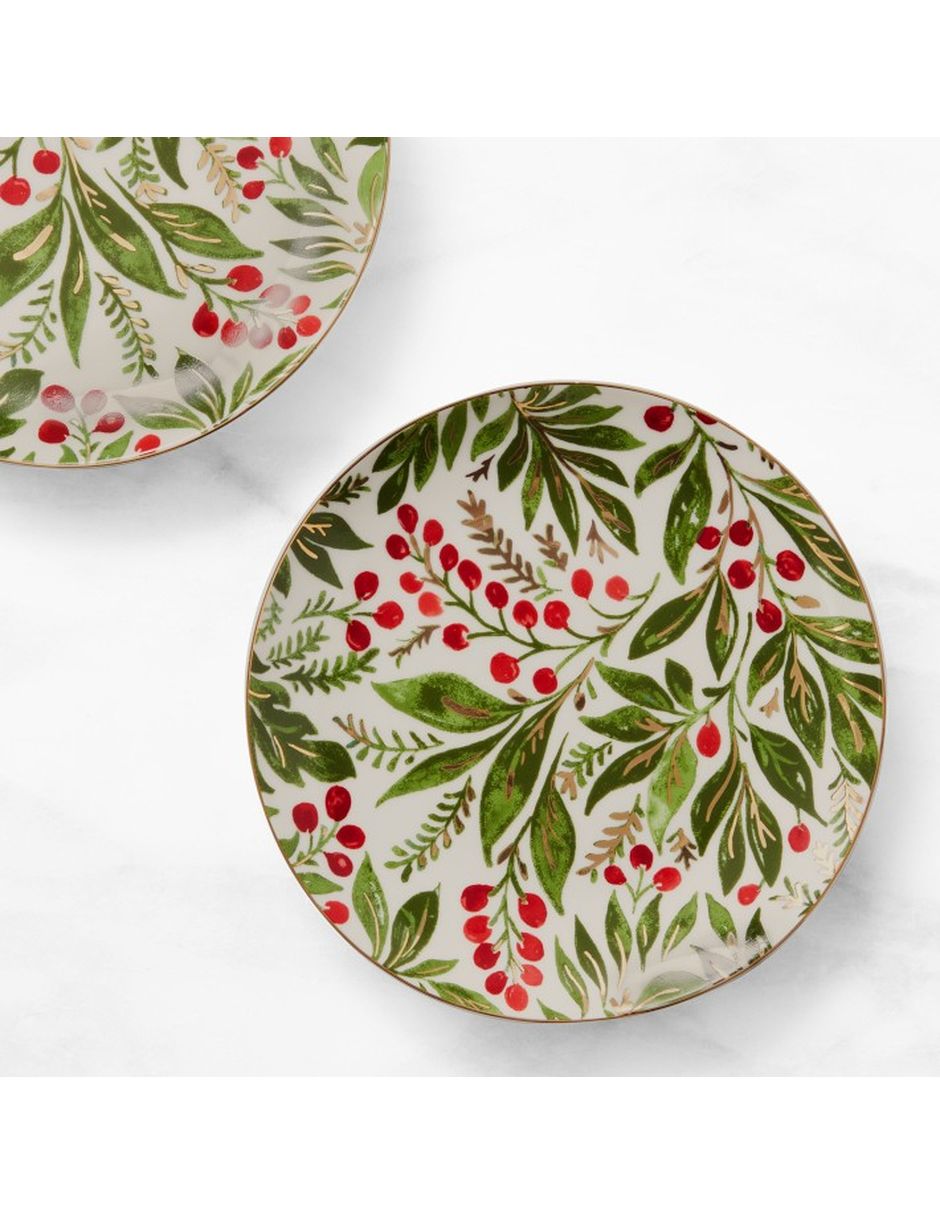 Set platos botana Noel Appetizer de porcelana 4 piezas Set platos botana Noel Appetizer de porcelana 4 piezas