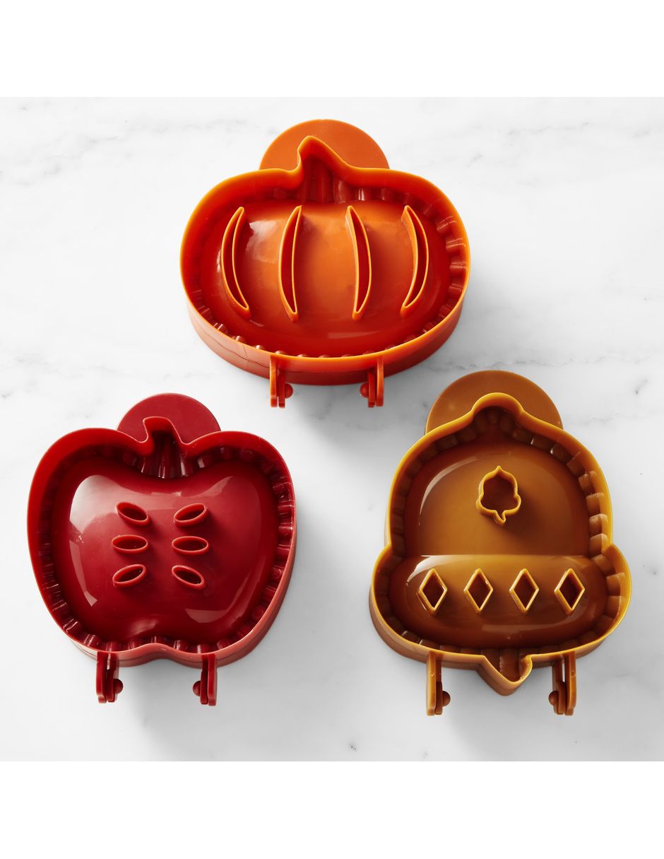 Set moldes para pay plástico calabaza 3