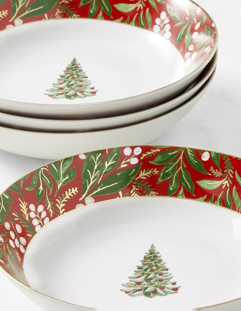Set bowl Noel de porcelana 4 piezas 2