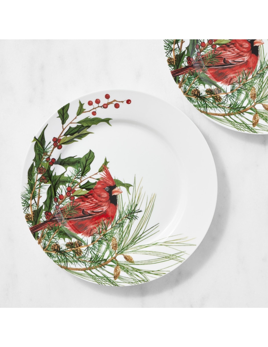 Plato ensalada Woodland Berry Cardinal de porcelana 2