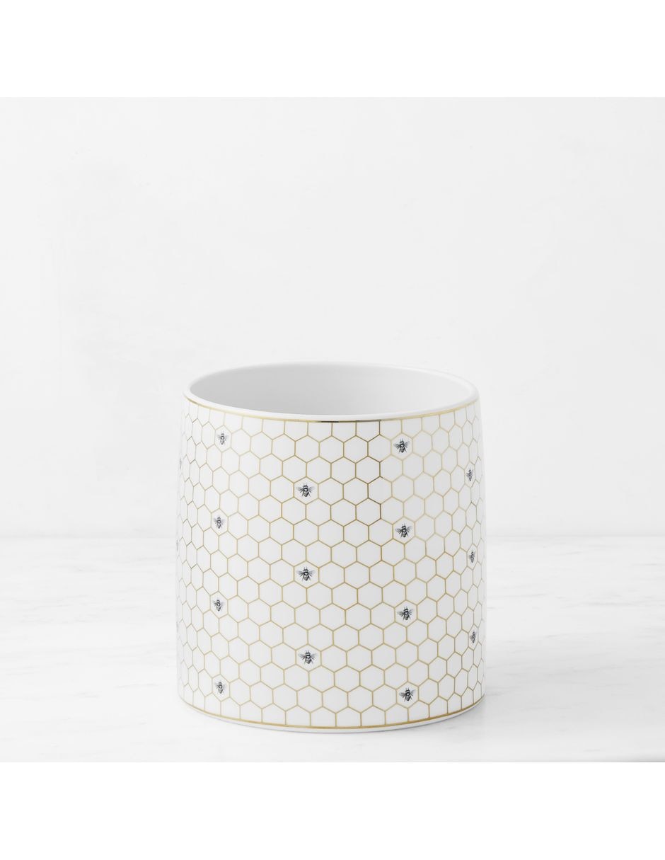 Porta cubiertos Honeycomb de porcelana