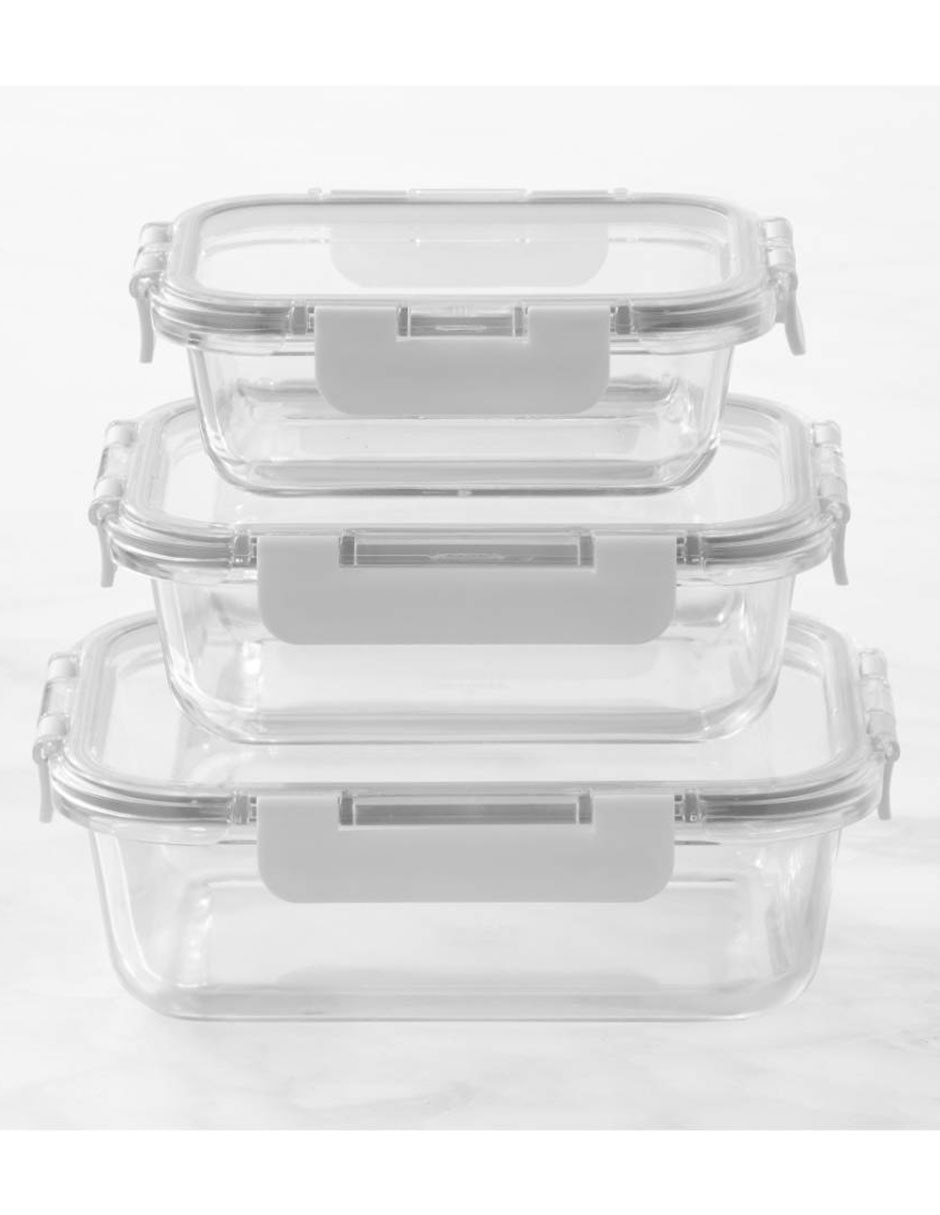 Set contenedores Hold Everything Food de vidrio 6 piezas