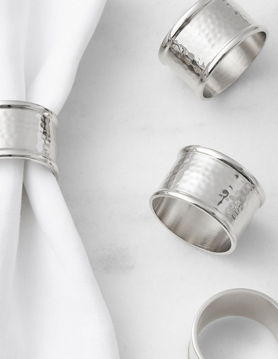 Set aro servilleta hammered nickel