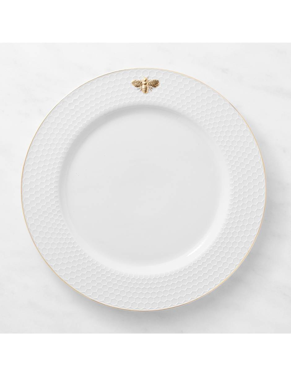 Plato base Honeycomb Embossed de porcelana