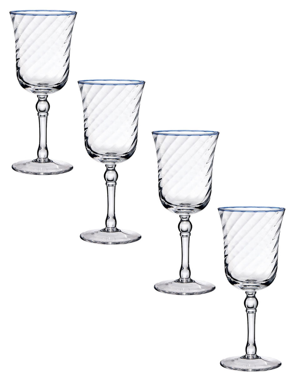 Set de copas para vino Aerin de vidrio 4 piezas 4