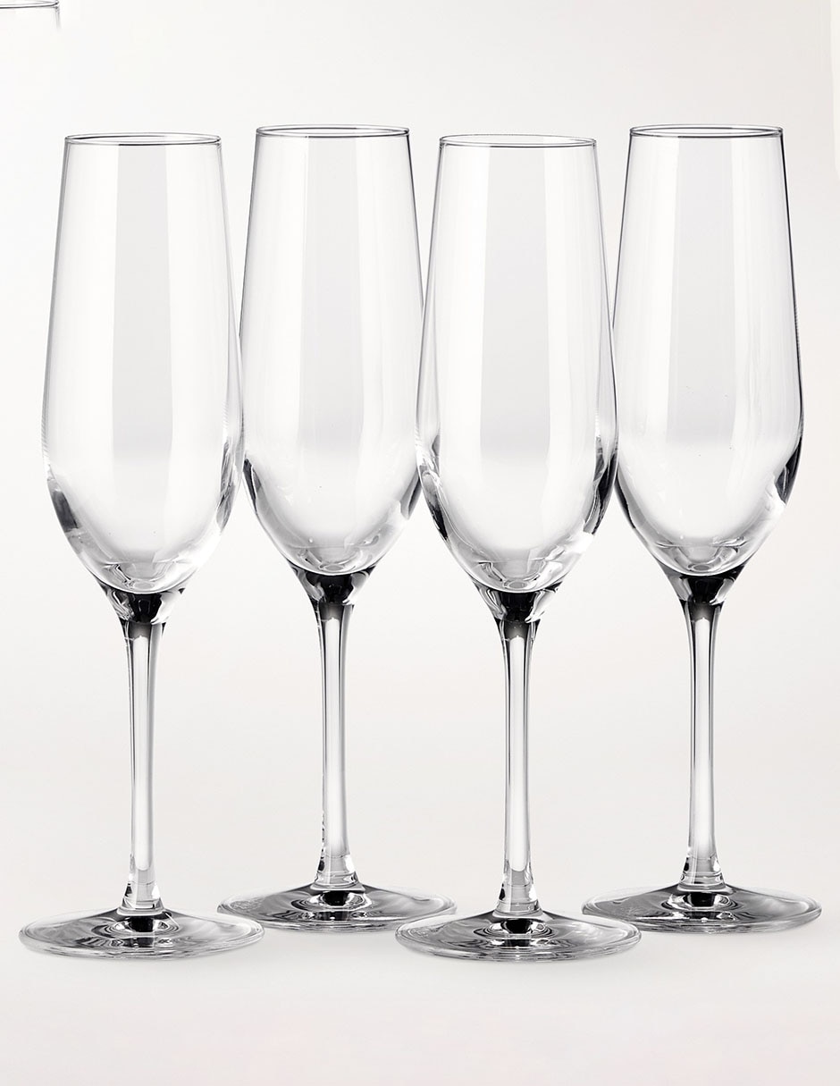 Set de copas para flauta Open Kitchen de cristal