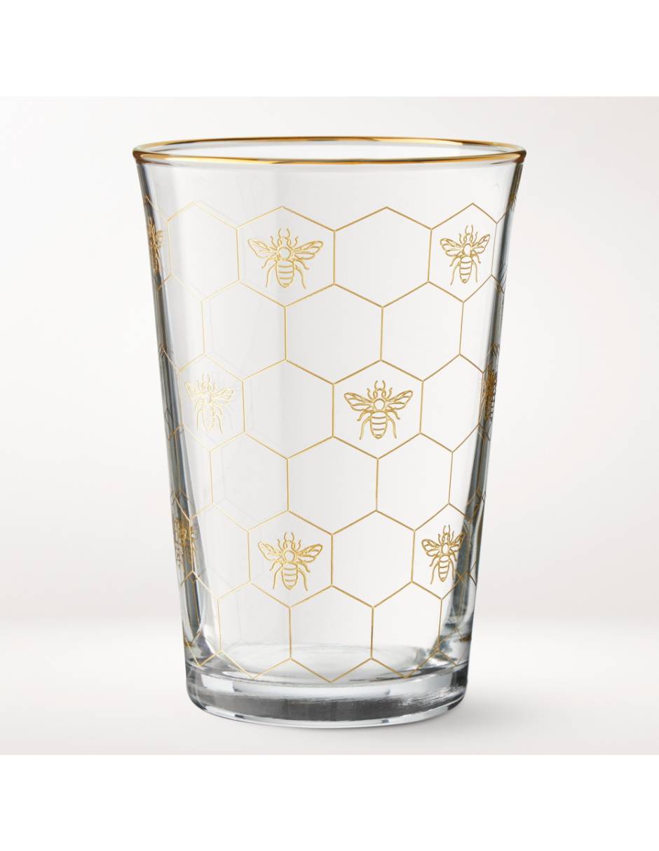 Vaso jugo Honeycomb de vidrio