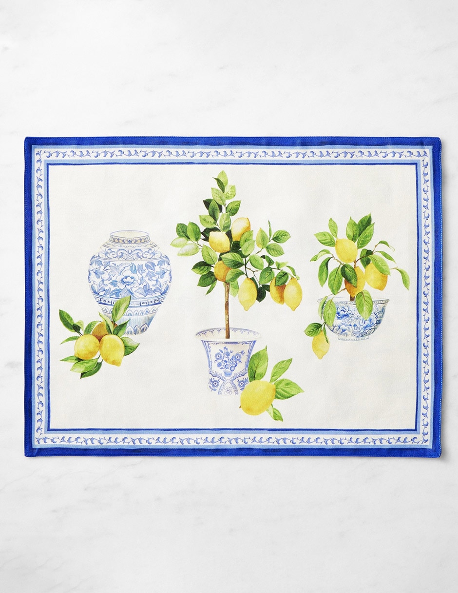 Mantel rectangular de algodón Limone 1