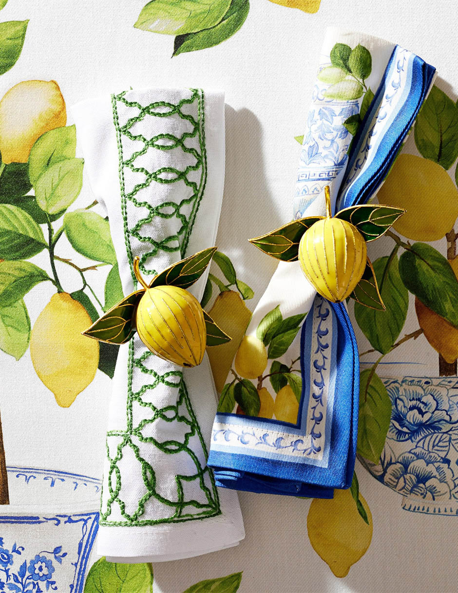 Set servilleta Limone de algodón 4 piezas