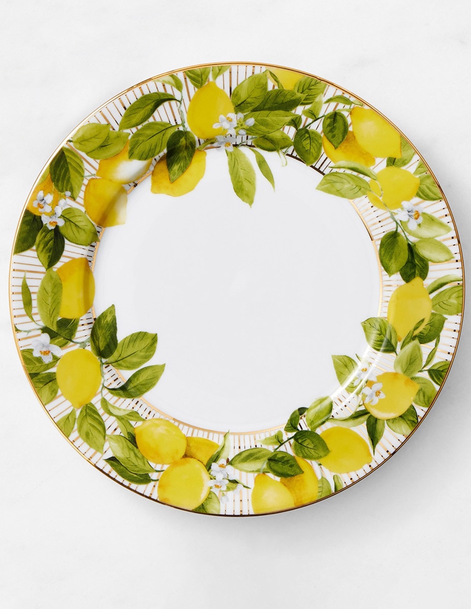 Set platos ensalada Limone de porcelana 4 piezas