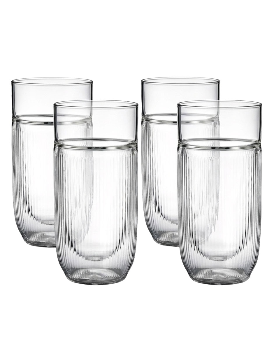 Set de vasos para agua Bistro de vidrio con 4 piezas 1