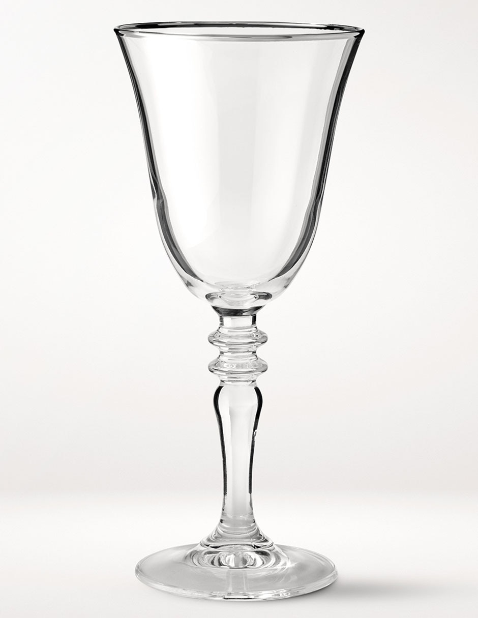 Copa para vino Silver Rim de vidrio