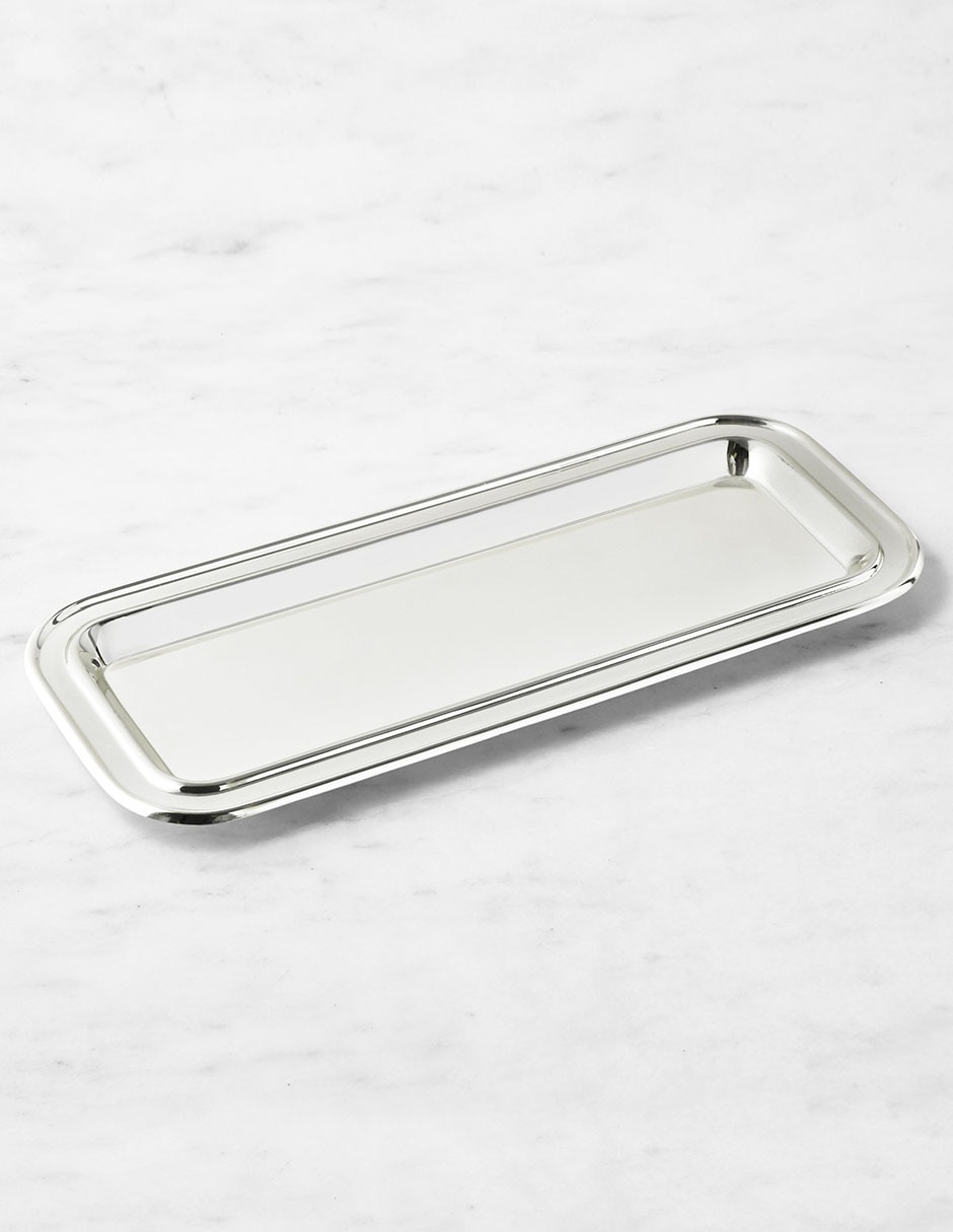 Charola multiusos Heirloom Silver de acero inoxidable