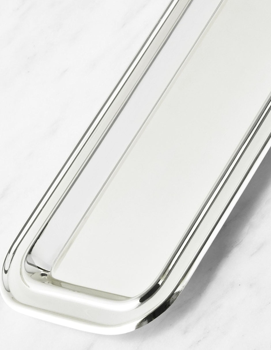 Charola multiusos Heirloom Silver de acero inoxidable 2
