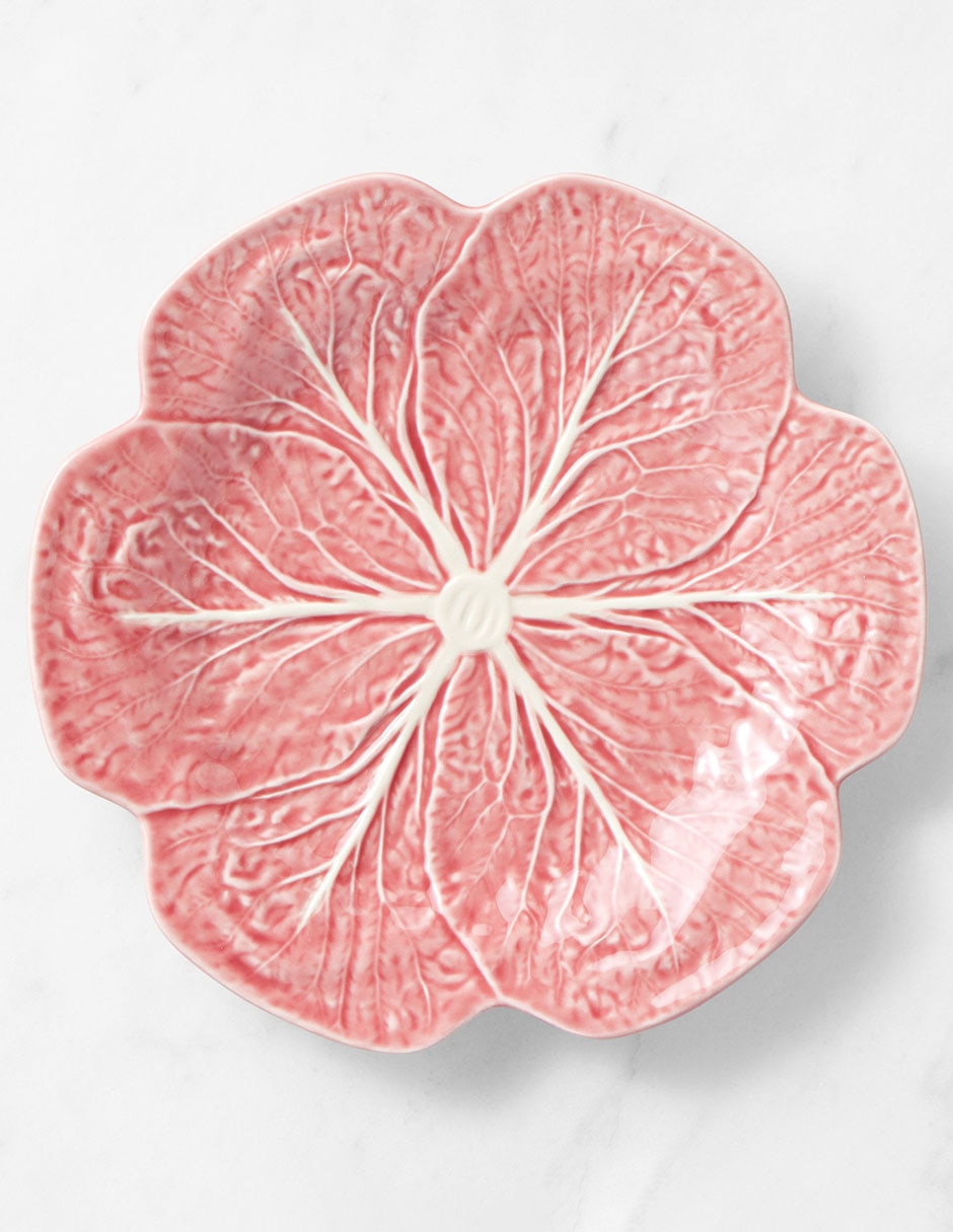 Set platos trinche bordallo pinheiro cabbage de cerámica 4 piezas