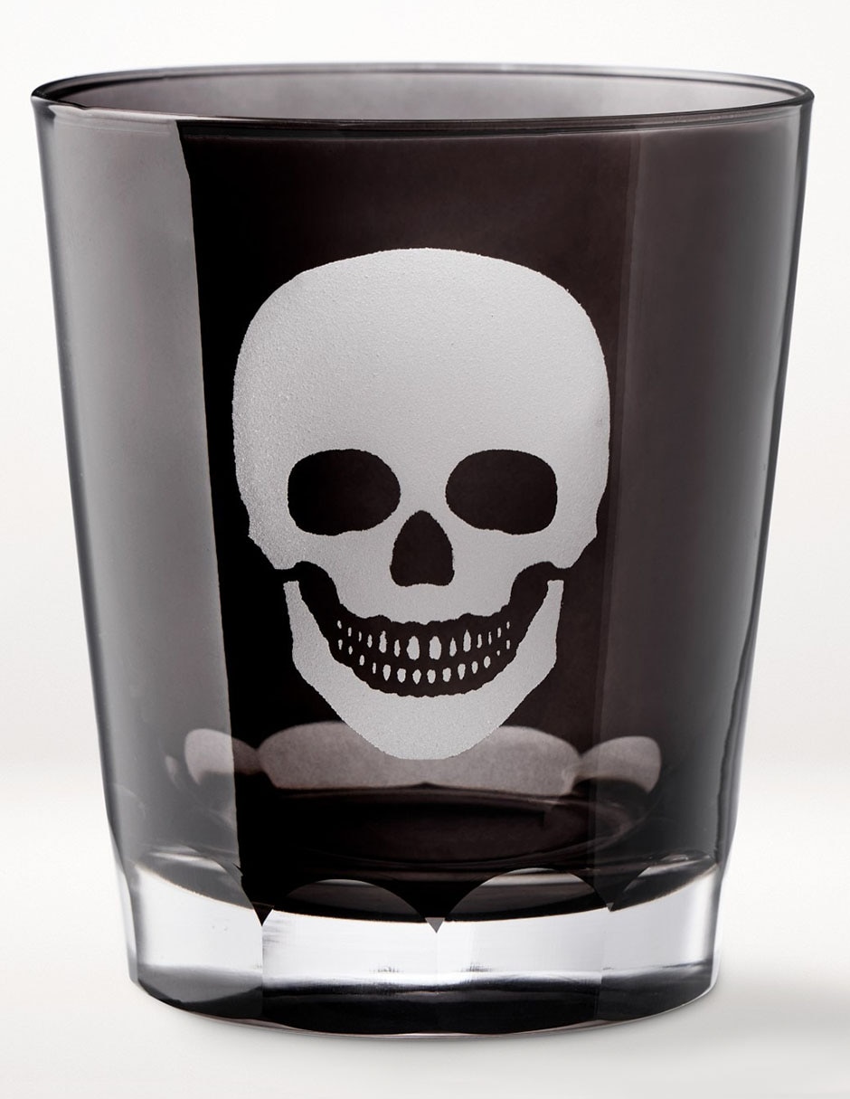 Set vaso Doble Pack Skull de cristal con 4 piezas