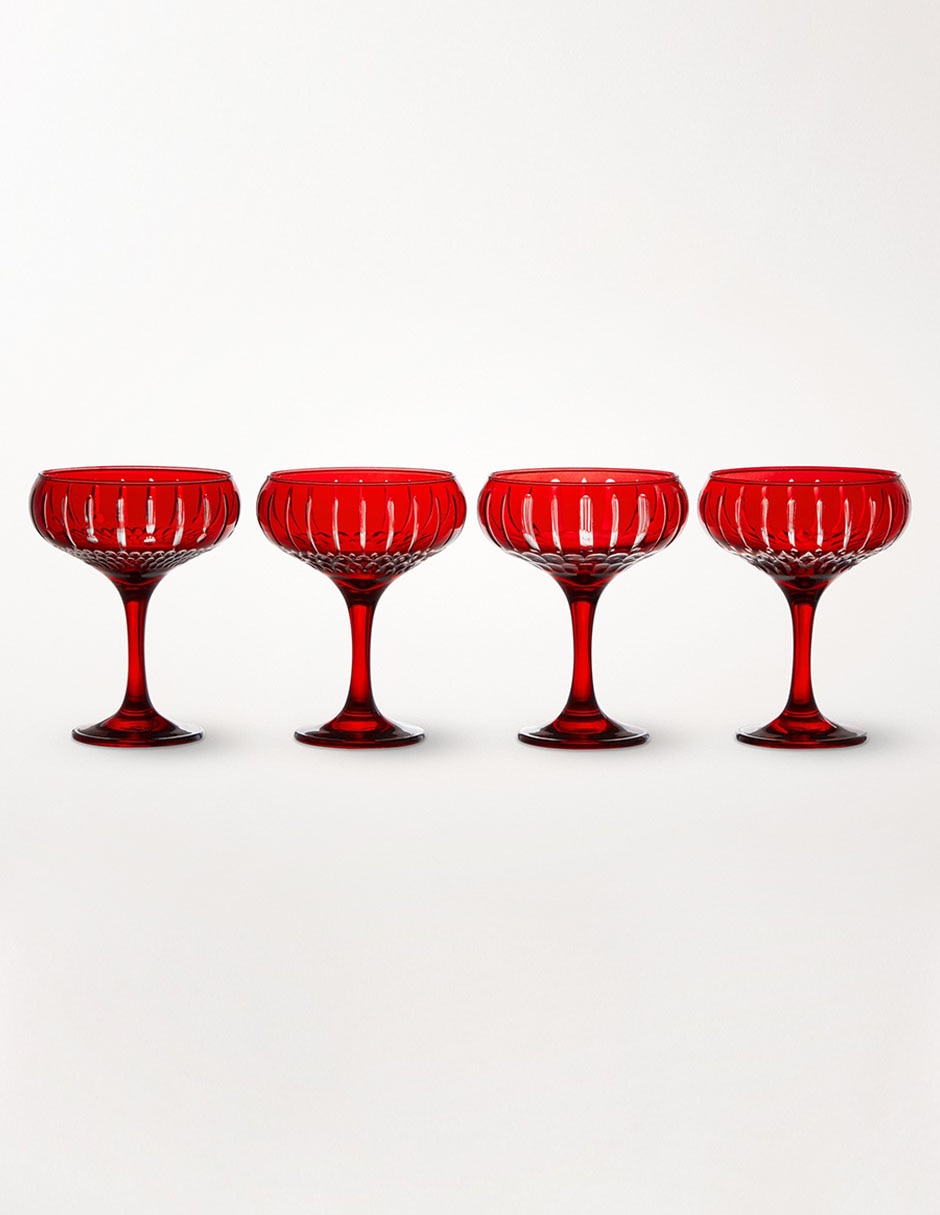 Set de copas para cóctel Wilshire de vidrio